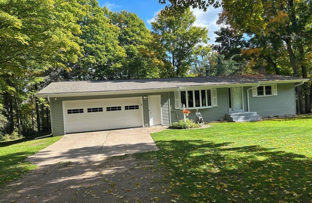 3-bedroom house located three miles from Sawyer Lake on the Michigamme River