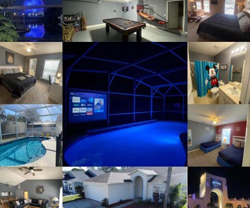 3 Bedroom Villa with Poolside Cinema and Games Room Close to theme Parks sleeps 6 plus 2