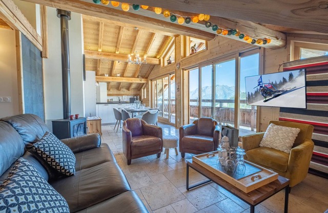 3-room apartment in Huez center with WIFI