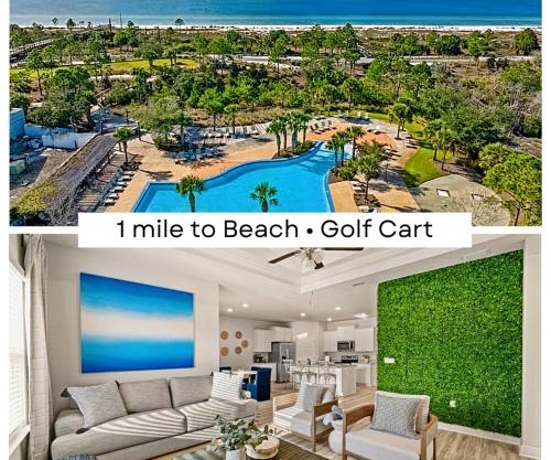 4 Bedroom Sleeps 10 Beach Resort pool, Golf Cart included! Sunsets