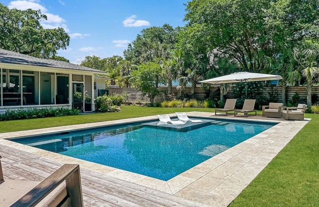 4 BR IOP Beach Rental with Private Pool & Hot Tub