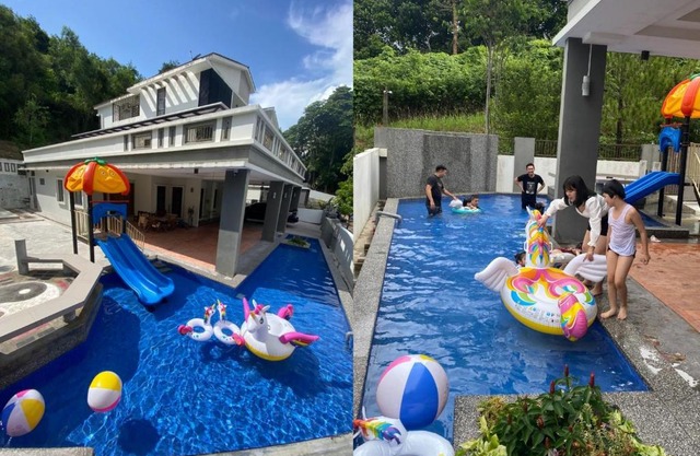 50PAX 9BR Villa Kids Swimming Pool, KTV, BBQ n Pool Tables near SPICE Arena Penang 9800 SQFT