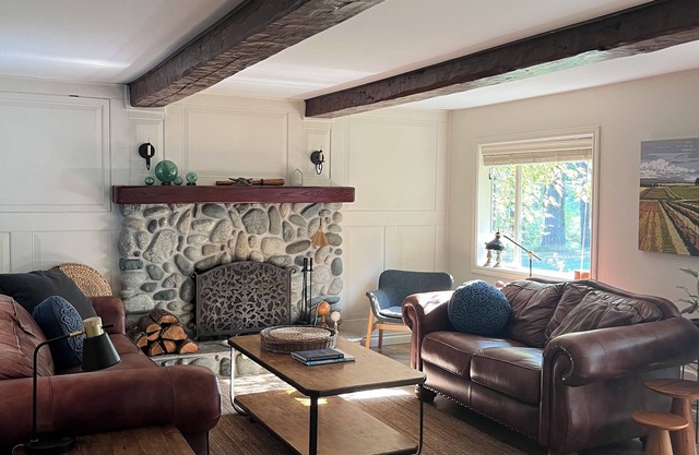 A charming country home, nestled among fir trees. Close to the ocean.