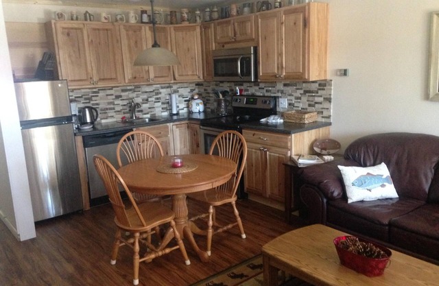 A cozy non-smoking condo on the Fraser River in downtown Winter Park.