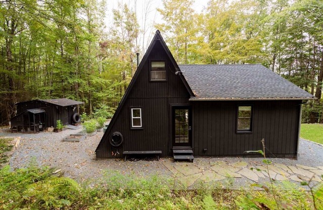 A-Frame in Catskills, with mid century charm