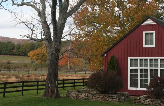 A Restored Wagon Barn On A 1790's Farm.