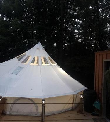 A Truly Glamping Experience in this Beautiful Tent in Victor, West Virginia