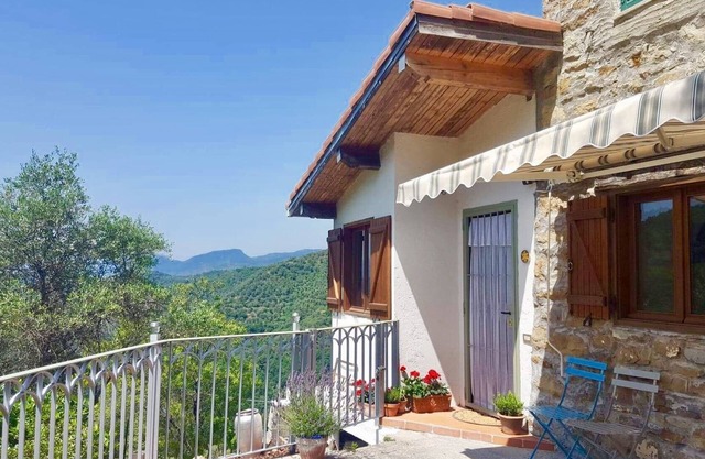 A unique village house with style & comfort looking out into a tranquil valley