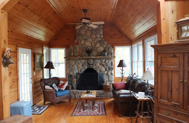 Adirondack home with guest cottage on Northern Lake George