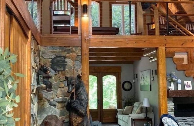 An owner-built custom timber, pegged barn-like home made ala’ Amish style!