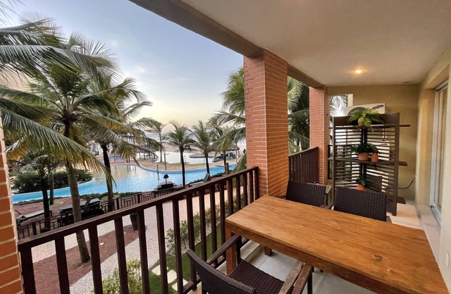 Apartment inside a beachfront hotel