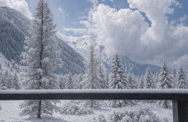 Apartment overlooking the Mont Blanc range.
