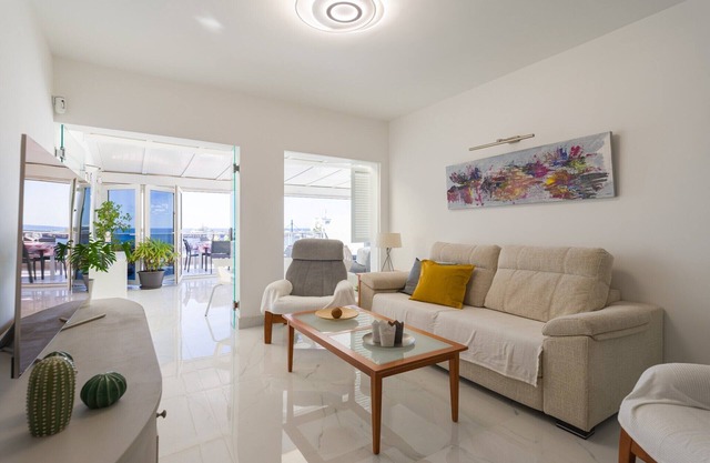 Apartment on Mogan Beach with Sea Views