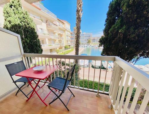 Appartement pour 4 vue sur la marina de Canet