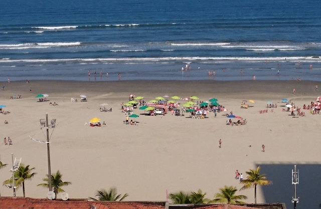 Apto. With sea view in Praia Grande with pool