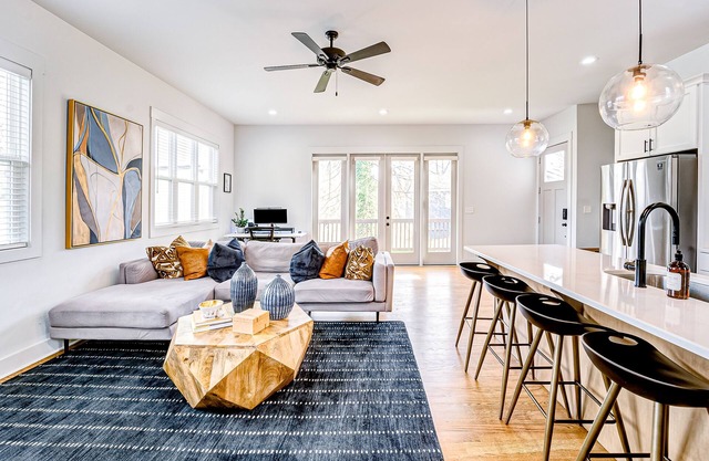 Artful escape with stylish interior, skyline views, luxe suite with WFH desk