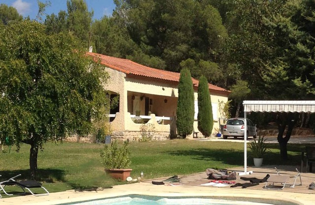 at the foot of Ste Victoire vineyards and pine