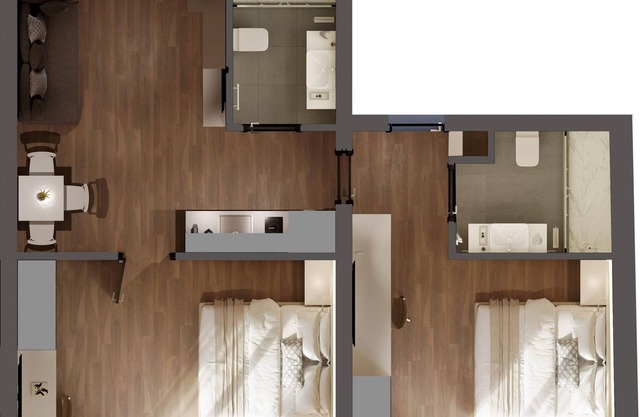 Athens Hill - Two Bedroom Apartment with Balcony