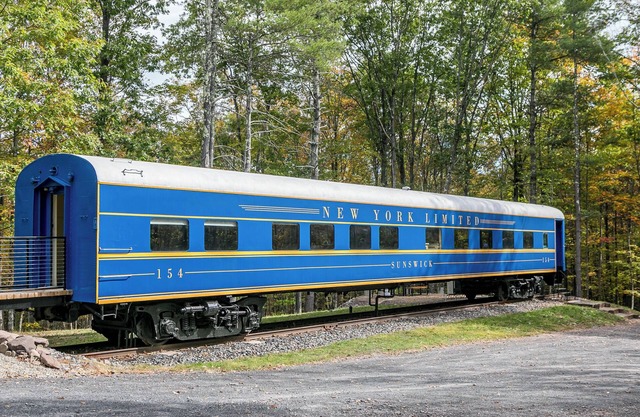 Authentic 1940s Pullman Train Car Nestled in Bucolic Catskill Woods