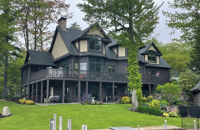 Beautiful Adirondack home faces west with huge sun deck and sleeps 10
