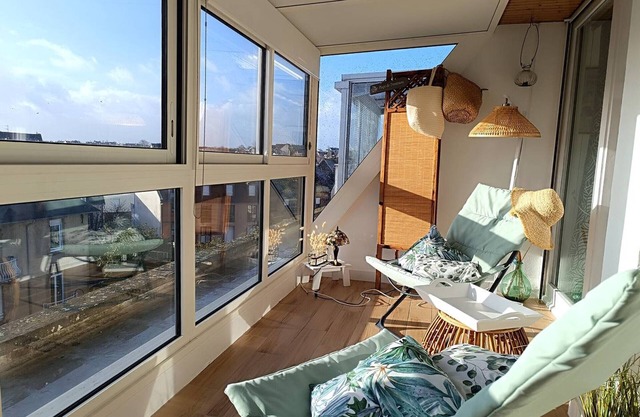 Beautiful apartment for 4 with parking and WIFI in central Perros-Guirec