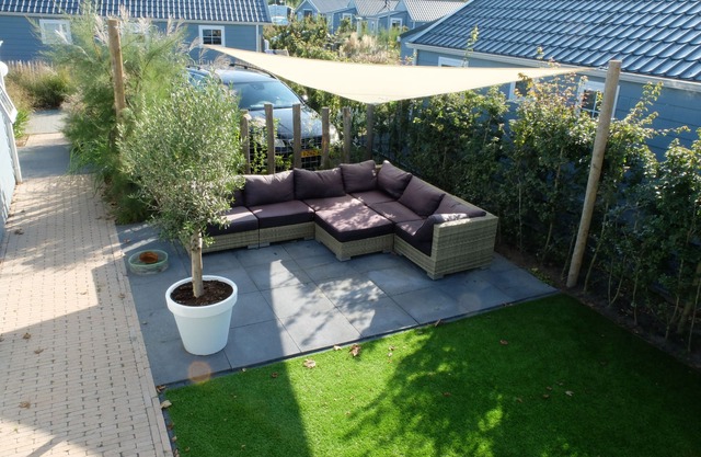 Beautiful beach lodge at the Julianahoeve campsite 300 meters from the beach