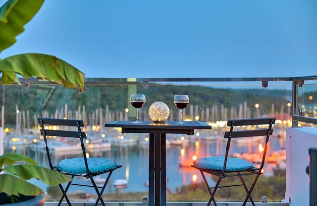 Beautiful sea view over the harbor Marina Veruda