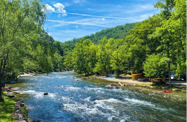 BEST porch view of the Smokies! AMAZING creekside fire pit, Master suite!