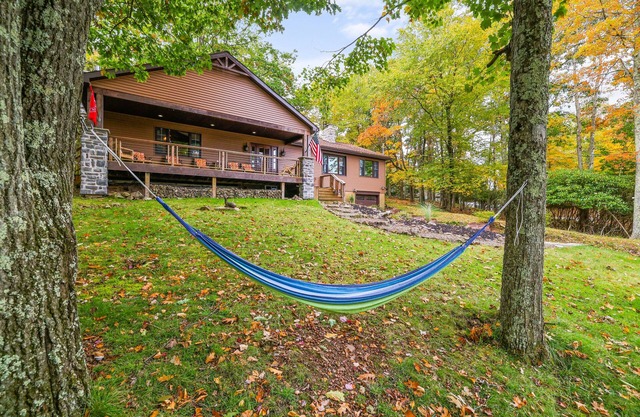 Birds eye view of Lake Harmony