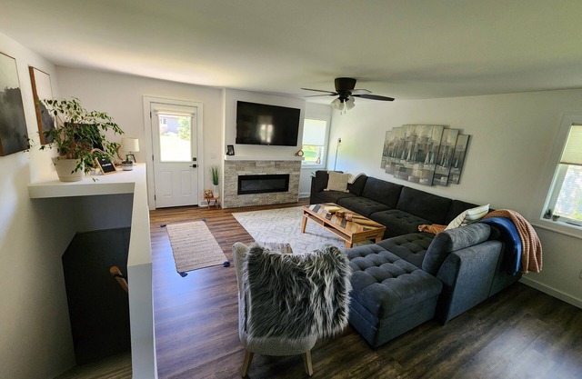 Brand New 3-bedroom Home in Random Lake with office, quick walk to the beach!