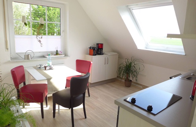 Bright, friendly top floor apartment with WLAN, 15 min. walk to the beach.