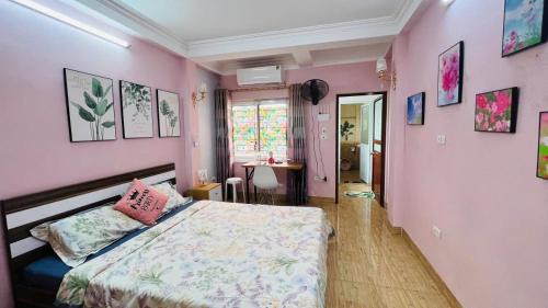 Căn studio màu Hồng