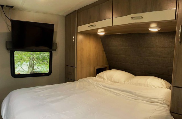 Camping Adventure in new RV, Patio,Fire pit & BBQ Grill