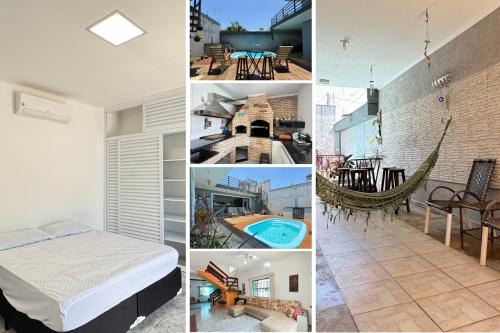 Casa a 300 metros Praia, 5 quartos, com área Gourmet , Mirante, Piscina, churrasqueira e ar condionado em 2 quartos