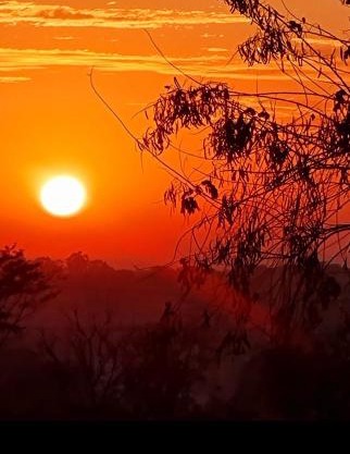 Casa por do sol