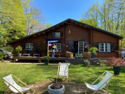 Chalet dans les bois -Domaine Privé-5 Etangs