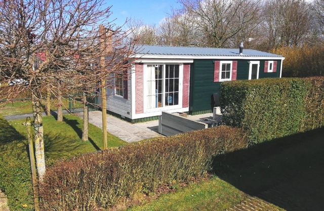 chalet on the coast and dike