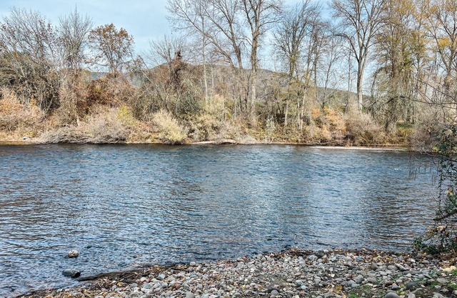 Charming 2 BR riverside stopover in Gold Hill. Private hot tub, river access, and just down the road from Del Rio Vineyards. Perfect base for exploring the Rogue Valley. Pet-friendly!