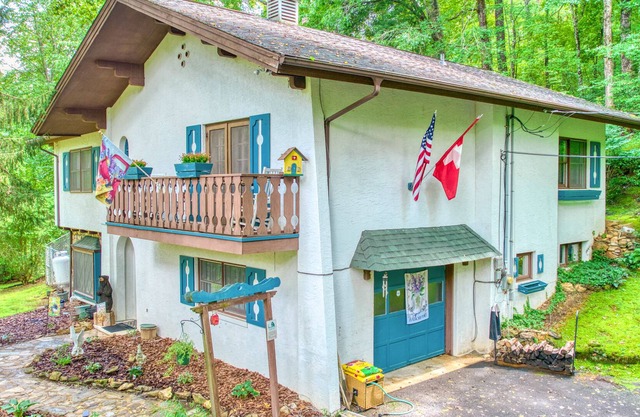 Charming dog-friendly chalet with fireplace, pool table, balcony, & washer/dryer