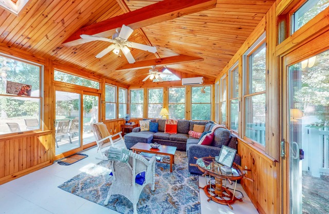Coastal home w/central AC & fenced yard - five-minute walk to Earle Road Beach