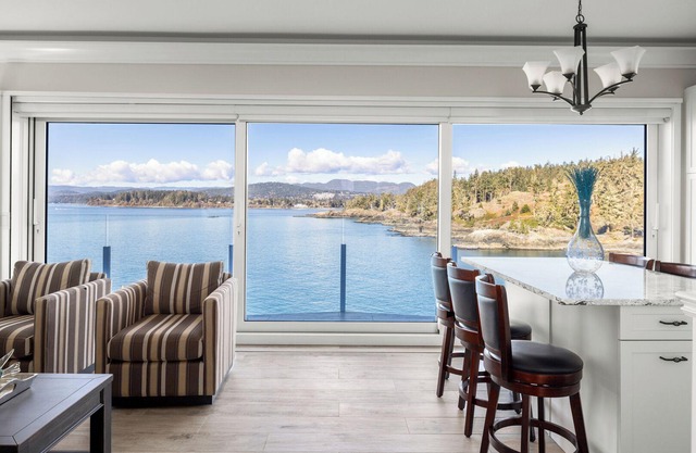 Coastal View Sunset at SookePoint Cottages