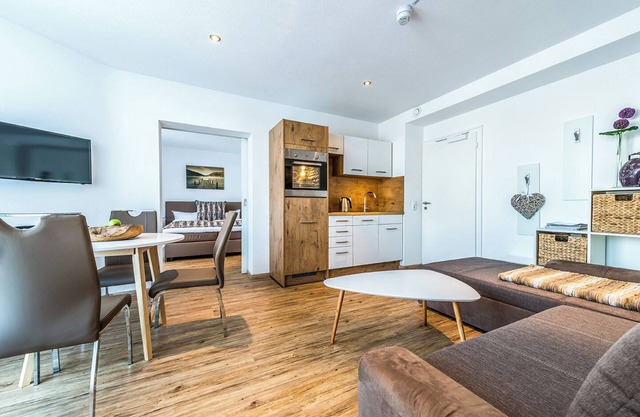 Comfortable Alpen's Sonne vacation apartment with heated pool, sauna and covered terrace.