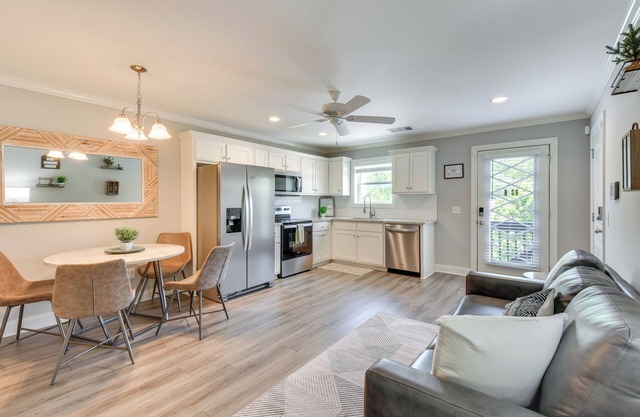 Condo Steps to Bavarian Village & River in Helen