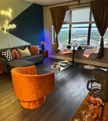 Condo with high rise views