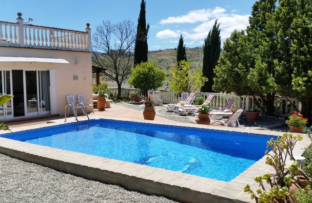 Country finca set in elevated position.Private yet within 15-20mins walk to town