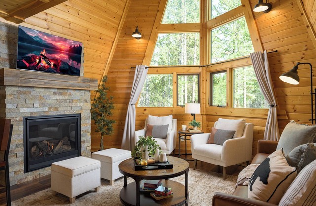 Cozy A-Frame, Forest Retreat w Hot Tub & Fire Pit - Twin Lakes