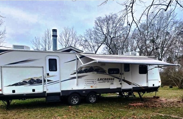 Cozy camper in the country under construction