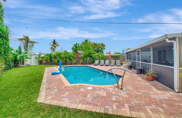 Cozy oasis private pool Sunny beach getaway with heated pool