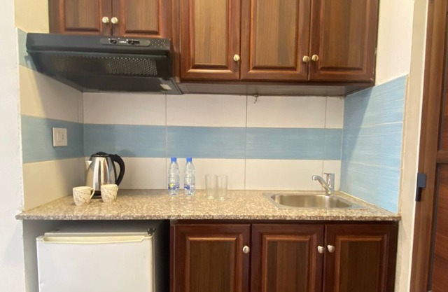 Cozy open space loft with view over the pool area & terrace