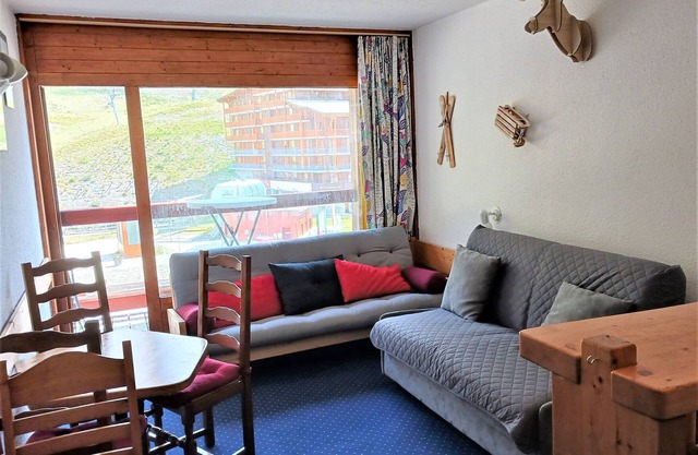 Cozy studio 4 pers, Arc 2000, ski-in/ski-out, pets allowed